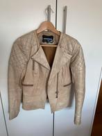 Ibana lederen jack, Beige, Ophalen of Verzenden, Maat 34 (XS) of kleiner, Gedragen