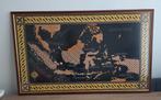 Indonesië Kaart Schilderij Batik stof, Antiek en Kunst, Ophalen of Verzenden