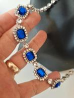 Vintage 1980 schitterend kristallen collier, Sieraden, Tassen en Uiterlijk, Kettingen, Ophalen of Verzenden, Zo goed als nieuw