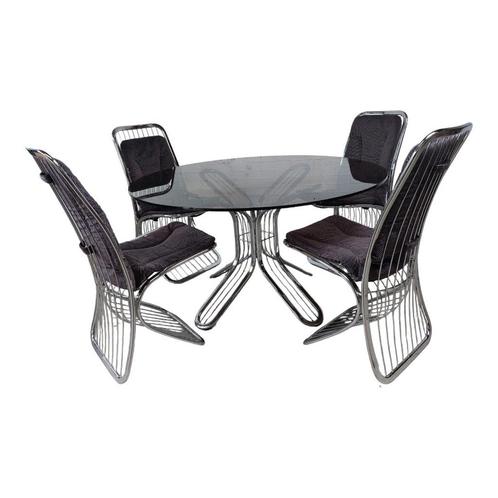 1970's eethoek Gastone Rinaldi, Italiaans design, Huis en Inrichting, Tafels | Eettafels, Gebruikt, 100 tot 150 cm, 100 tot 150 cm