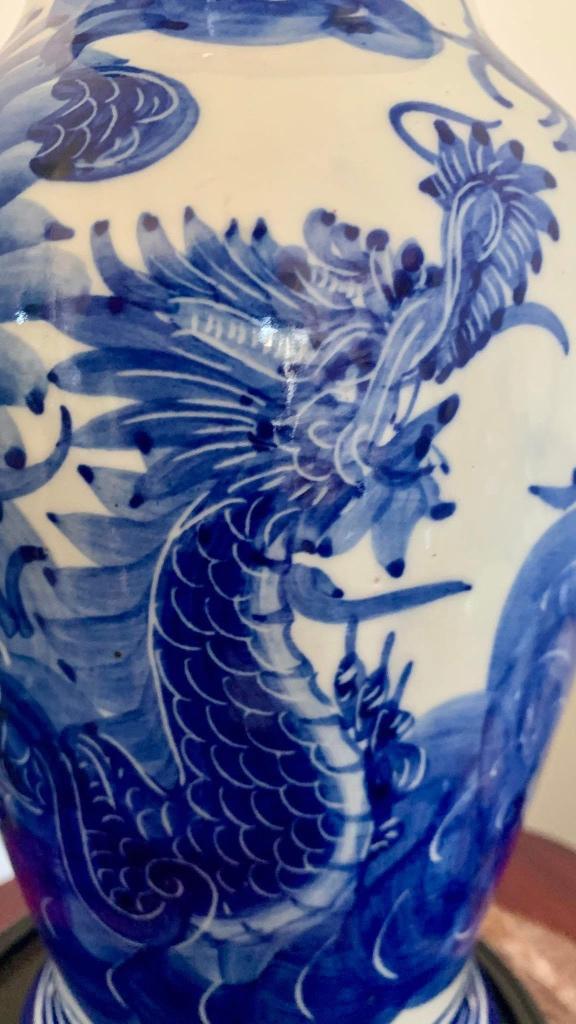 AWESOME VINTAGE BLUE & WHITE WITH DRAGONS MOTIF, Antiek en Kunst, Antiek | Porselein, Ophalen