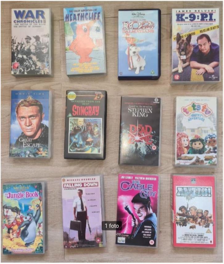 Grote collectie VHS video's, Cd's en Dvd's, VHS | Film, Gebruikt, Overige genres, Alle leeftijden, Ophalen