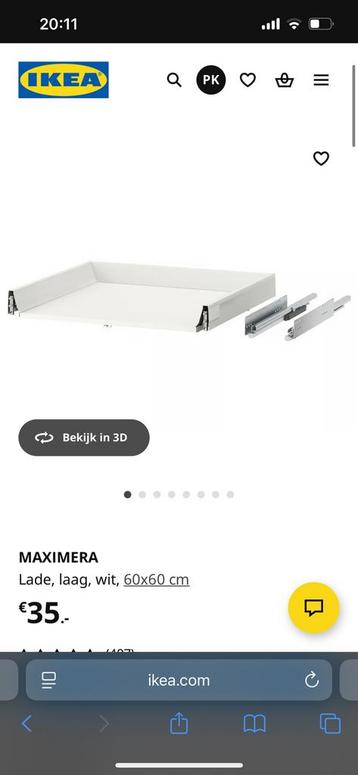 IKEA MAXIMERA lade 60x60 – nieuw in verpakking beschikbaar voor biedingen