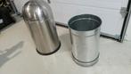 Mooie RVS prullenbak te koop, 40 liter of meer, Ophalen of Verzenden, Zo goed als nieuw, Rvs
