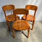 3x vintage eetkamerstoel grenenhout - Rainer Daumiller, Ophalen, Gebruikt, Onbekend, Onbekend