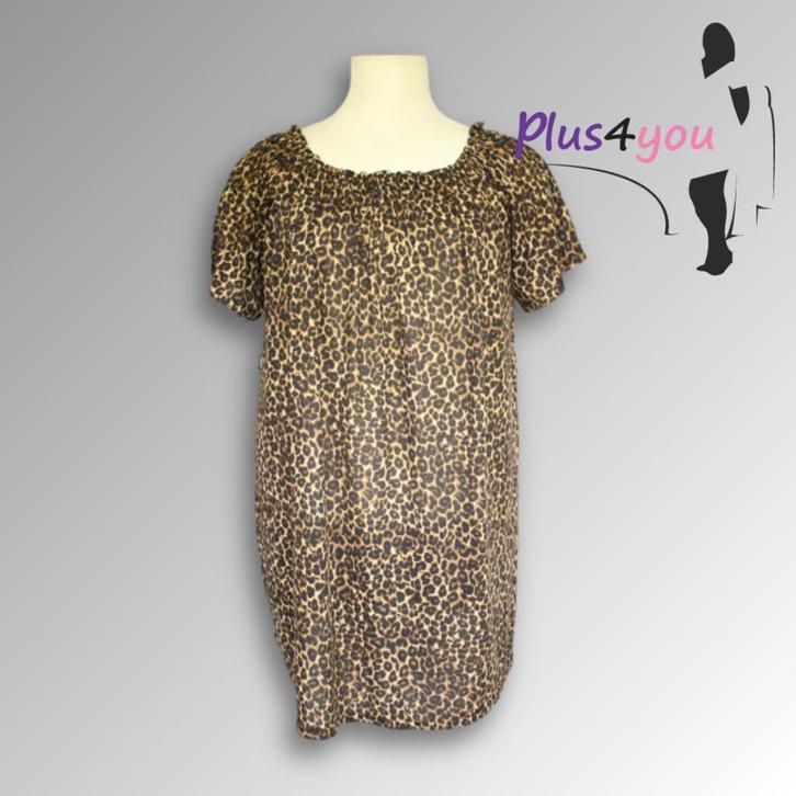 30352 Zgan Jurk print  mt 48  K26, Kleding | Dames, Grote Maten, Gedragen, Lingerie of Zwemkleding, Overige kleuren, Ophalen of Verzenden
