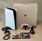 PS5 Disc + Controller, Oplaadstation & 2 Games, Ophalen of Verzenden, Zo goed als nieuw, Playstation 5