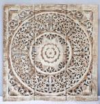 Houten paneel lotus in volle bloei, Huis en Inrichting, Woonaccessoires | Wanddecoraties, Ophalen, Zo goed als nieuw