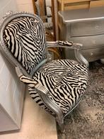 Barok stoelen zebra, Ophalen of Verzenden, Zo goed als nieuw, 75 tot 100 cm