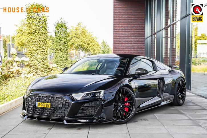Audi R8 performance quattro 5.2 620pk |Custom titanium uitla, Auto's, Audi, Bedrijf, Te koop, R8, 4x4, ABS, Achteruitrijcamera
