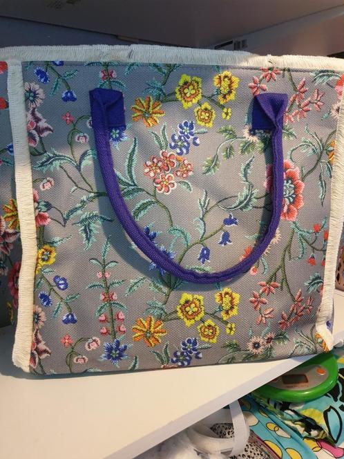 Strandtas grijs, Sieraden, Tassen en Uiterlijk, Tassen | Damestassen, Nieuw, Shopper, Grijs, Ophalen of Verzenden