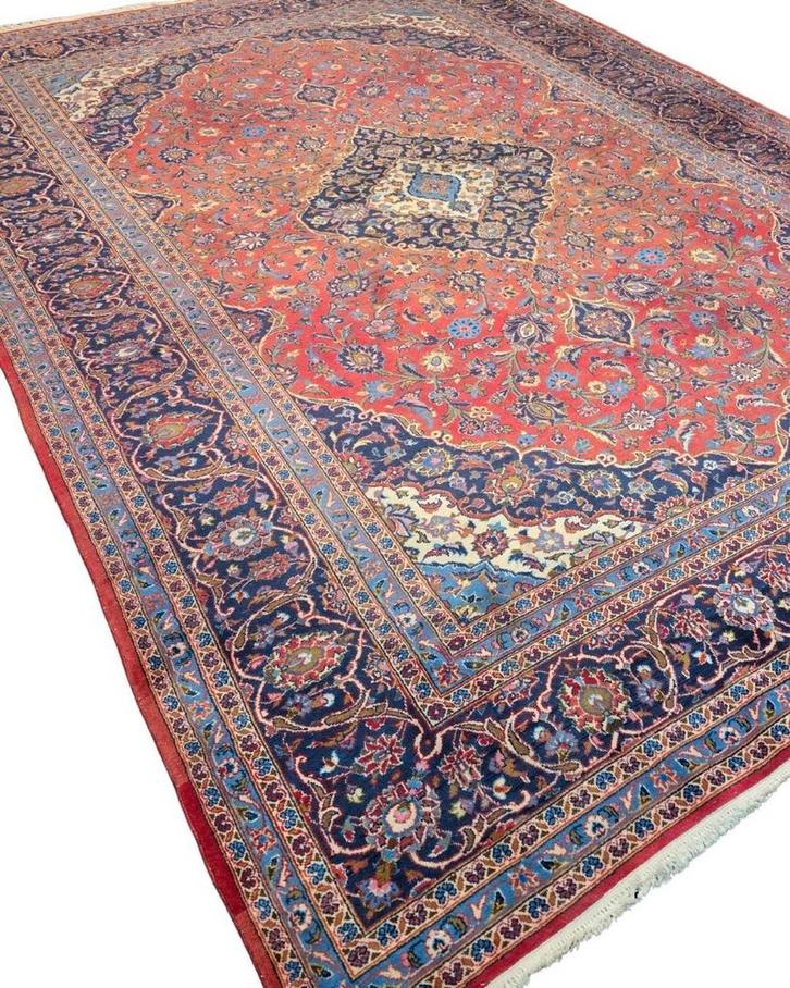 Groot Perzisch Tapijt  Kashan 360x250 wollen vloerkleed Iran, Huis en Inrichting, Stoffering | Tapijten en Kleden, Zo goed als nieuw
