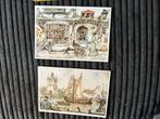1040.  2 wenskaarten Anton Pieck, Diversen, Ophalen of Verzenden, Zo goed als nieuw