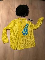 70 ‘s blouse maat 52 met pruik en bril, Ophalen of Verzenden, Gedragen, Maat 52/54 (L), Carnaval