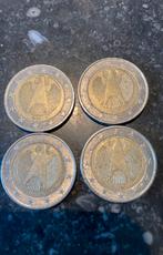 4 duitse 2 euro muntstukken 3x 2002 D en F en 1x 2003 d, Postzegels en Munten, Munten | Europa | Euromunten, 2 euro, Duitsland