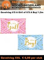 Te koop: Gevelvlag It'S A Girl! of It'S A Boy!  1,5m, Nieuw, Ophalen of Verzenden, Overige