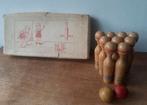 Vintage houten OKWA kegelset in originele doos