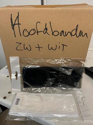 Nieuwe badstoffen hoofdbanden zwart + wit: +- 25 van elk beschikbaar voor biedingen