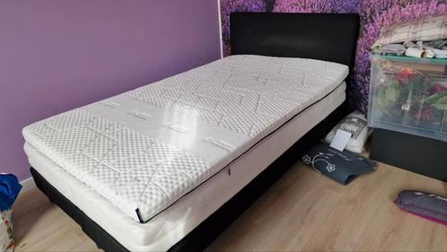 Ambra box met matras en topmatras emma, Huis en Inrichting, Slaapkamer | Boxsprings, Gebruikt, 140 cm, 200 cm, Twijfelaar, Ophalen