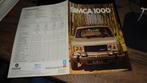 Folder  SIMCA 1000  ,  8-1976, Verzenden, Zo goed als nieuw, Overige merken