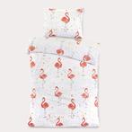 NOUS Kids dekbedovertrek set 120 x 150 cm – flamingo’s, Meisje, Dekbedovertrek, Nieuw, Ophalen of Verzenden