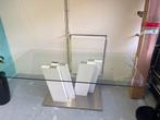 Stijlvolle glazen eettafel, Ophalen, 100 tot 150 cm, 150 tot 200 cm, Vier personen