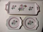 Flora Gouda set schaal met schotels type 3010 rozen plateel, Antiek en Kunst, Ophalen