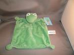 max veldhuis kikker knuffel doekje groen velours, Ophalen of Verzenden, Nieuw, Kikker