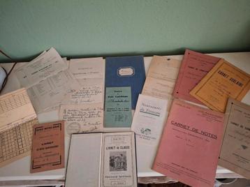 Unieke Franse schoolrapporten/doc 1903 1939,40,41 , 45-47 beschikbaar voor biedingen