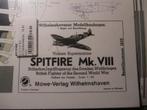 (03) Bouwplaat Spitfire Mk Viii schaal 1/50, Hobby en Vrije tijd, Modelbouw | Vliegtuigen en Helikopters, Overige merken, Groter dan 1:72