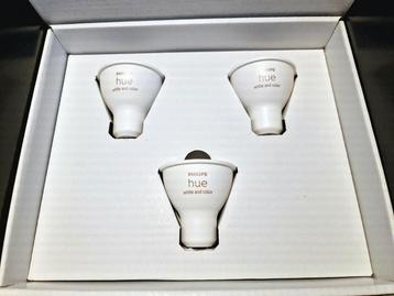 3 Philips Hue GU10 White&Color lampen - 400 lumen - Nieuw beschikbaar voor biedingen