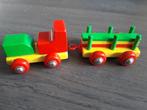 Houten speelgoed "tractor/ treintje", ongeveer 45 jaar oud., Antiek en Kunst, Antiek | Speelgoed, Ophalen of Verzenden