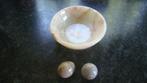 Nieuw marmeren schaal en 2 ballen, Huis en Inrichting, Woonaccessoires | Schalen en Manden, Overige materialen, Schaal, Rond, Nieuw