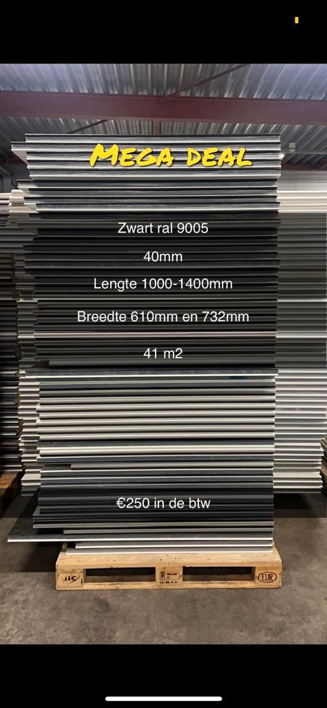 Sandwichpanelen mega actie restpartijen. Isolatie (antraciet, Doe-het-zelf en Verbouw, Platen en Panelen, Ophalen