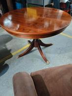 Klassieke heldense uitschuifbare eettafel rond/ovaal, Huis en Inrichting, Ophalen, Gebruikt, ., 50 tot 100 cm