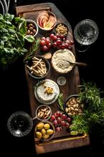 Charcuterie Serveerplank (figured walnut) #6! JD Design!, 6536JC, Info@mrjd-woodworks.com, Nieuw, Ophalen of Verzenden