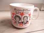 Beker beatrix & claus 25 jaar getrouwd, Ophalen of Verzenden, Gebruikt, Nederland, Servies