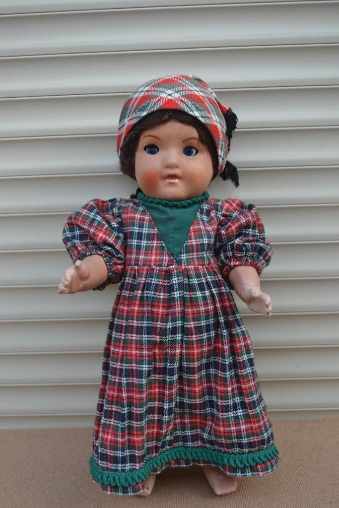 Mooie wildebras papier mache pop uit de jaren 1950-60 NR8112, Verzamelen, Poppen, Gebruikt, Pop, Ophalen of Verzenden