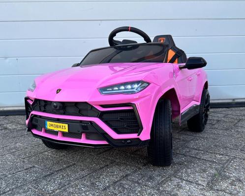 Lamborghini Urus 12v Roze RC - Leer - Rubberbanden - FM, Kinderen en Baby's, Speelgoed | Buiten | Voertuigen en Loopfietsen, Nieuw