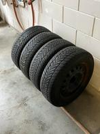 Winterbanden Kia 195/65R15 met stalen velg + wieldoppen, Ophalen, Gebruikt
