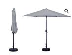 Feel furniture – Parasol – Kantelbaar – 3 meter – Lichtgrijs, Ophalen of Verzenden, Zo goed als nieuw, Kantelbaar