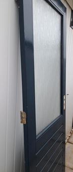 Hardhouten Achterdeur - Superkwaliteit!, Doe-het-zelf en Verbouw, Deuren en Horren, Ophalen, Gebruikt, 200 tot 215 cm, Glas