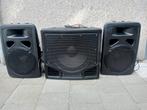 2x 800 watt speakers 1 x 1000rms subwoofer 15+18inch, Subwoofer, Zo goed als nieuw, 120 watt of meer, Ophalen