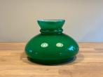 Groene Glazen Lampenkap voor Vintage olielampen, Groen, Minder dan 25 cm, Rond, Ophalen of Verzenden