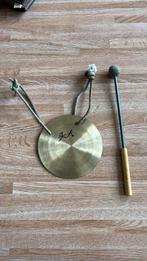 mini gong met prachtig geluid /+ hamer / voor yoga/ zen, enz, Ophalen of Verzenden, Zo goed als nieuw, Melodische percussie