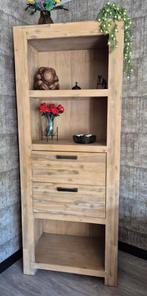 Houten wand/boekenkast., Huis en Inrichting, Kasten | Boekenkasten, Ophalen, Gebruikt, 25 tot 50 cm, 50 tot 100 cm