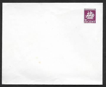 Enveloppe Suriname 19. Zegel zeilschip 7½ cent purper. beschikbaar voor biedingen