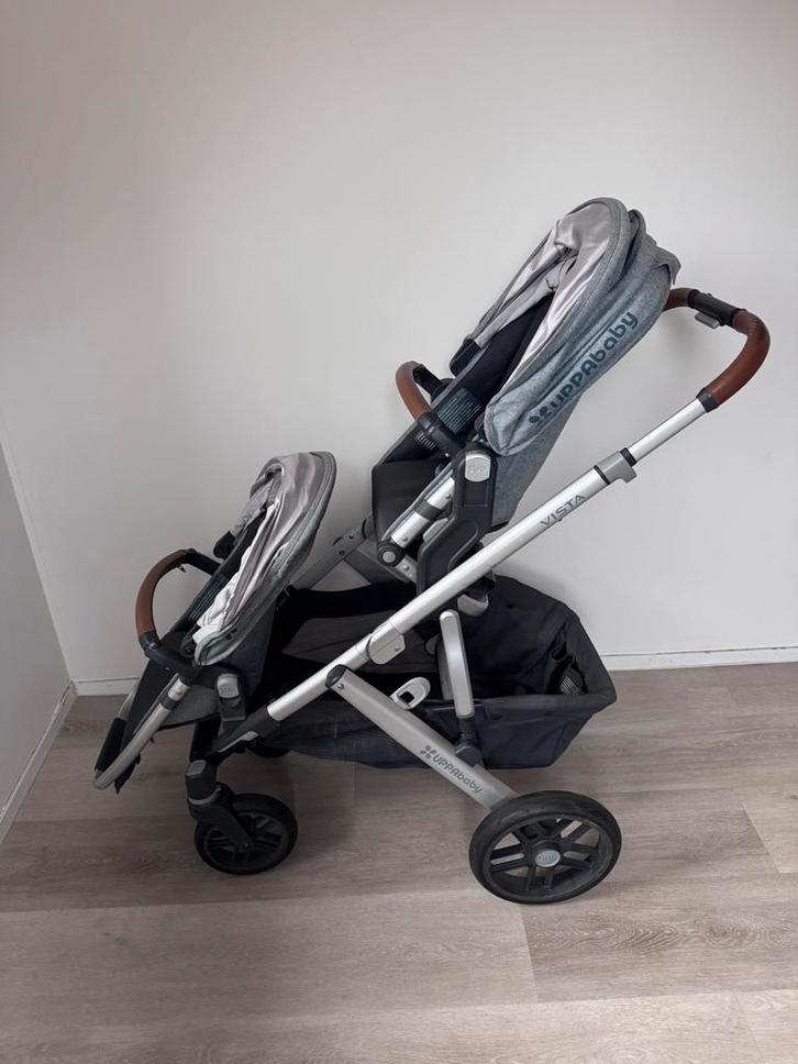 Tweeling kinderwagen Uppababy Vista, Kinderen en Baby's, Buggy's, Gebruikt, Ophalen of Verzenden