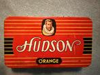 Vintage Hudson Orange Beschuitbus, Verzamelen, Blikken, Ophalen of Verzenden, Gebruikt, Beschuit, Overige merken