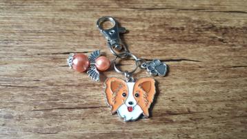 Sleutelhanger Tashanger Papillon emaille met guardian angel  beschikbaar voor biedingen
